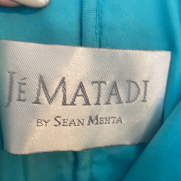 Je Matadi strapless blue gown with beading - Picture 3 of 4